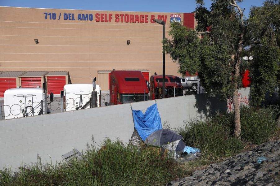 An RV storage unit in Compton, California