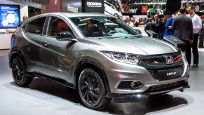 A gray Honda HRV is on display