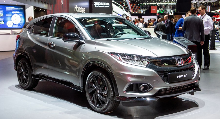 A gray Honda HRV is on display