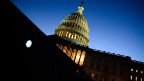 The U.S. Capitol building. Recently 11 republican governors have opposed the new ev tax credits legislation and called it discriminitory