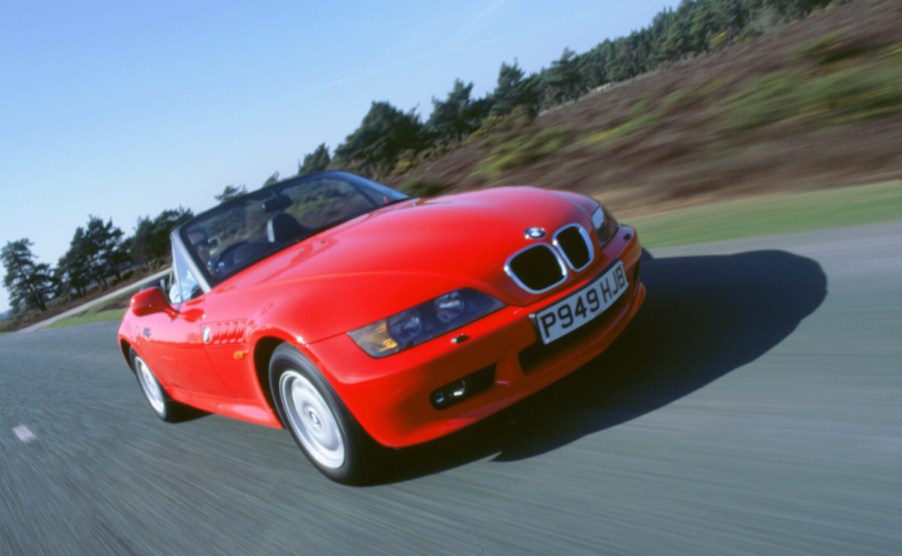 1998 BMW Z3M coupe driving on country road