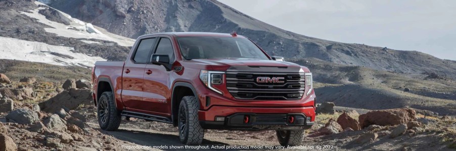 2022 GMC Sierra 1500 AT4X parked in the mountains.