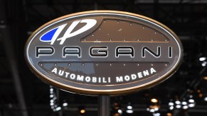 The Pagani Logo at the Geneva International Motor Show