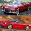 1955 Ford Thunderbird (top) vs. 2005 Ford Thunderbird (bottom)