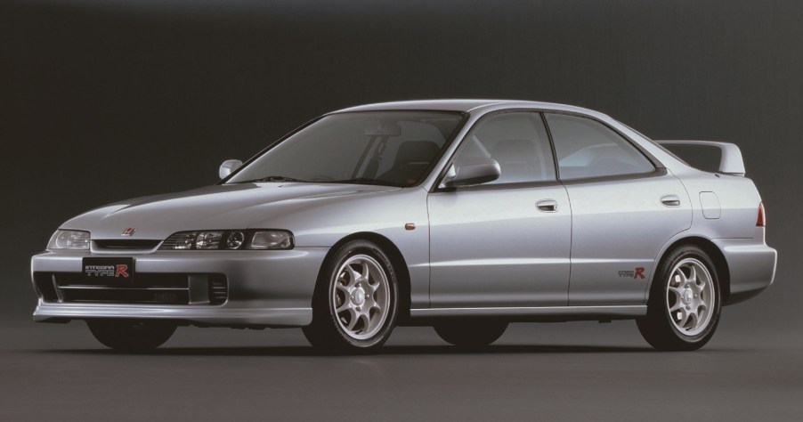 A white 1995 'DB8' Honda Integra Type R