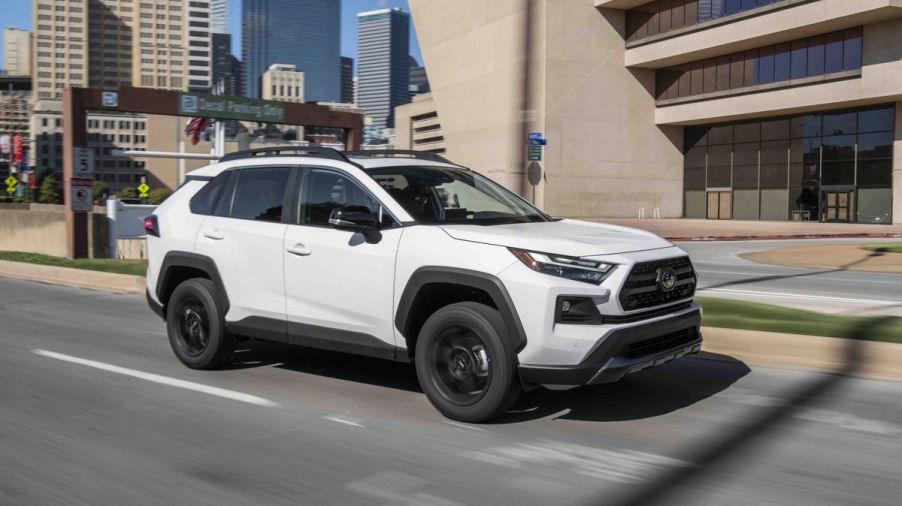 The 2022 Toyota RAV4 hybrid the street