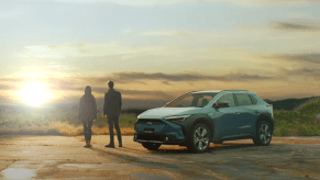 This is a still from the 2023 Subaru Solterra unveiling. | Subaru Youtube Channel