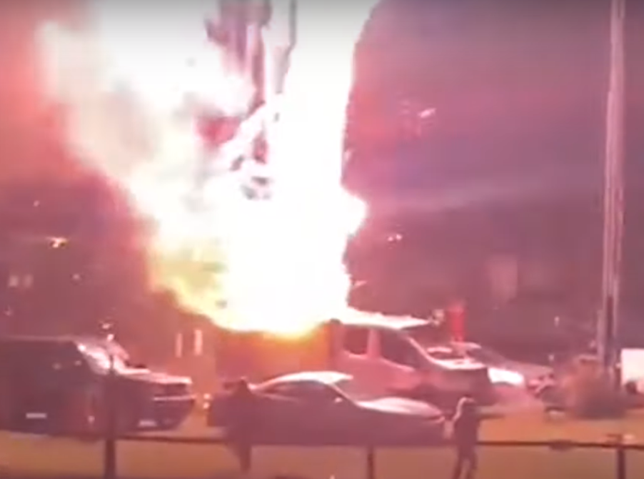 Fireworks truck explosion at Guy Fawkes Night race event in the United Kingdom