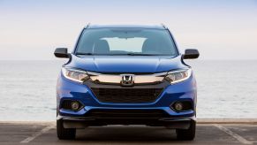 Front view of Aegean Blue Metallic 2022 Honda HR-V