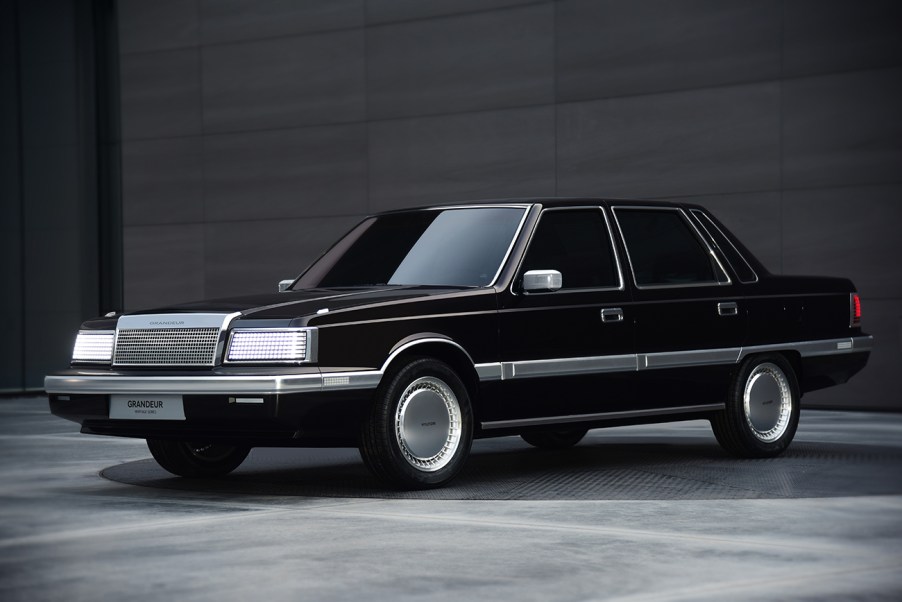 Hyundai Grandeur concept parked in a studio environment