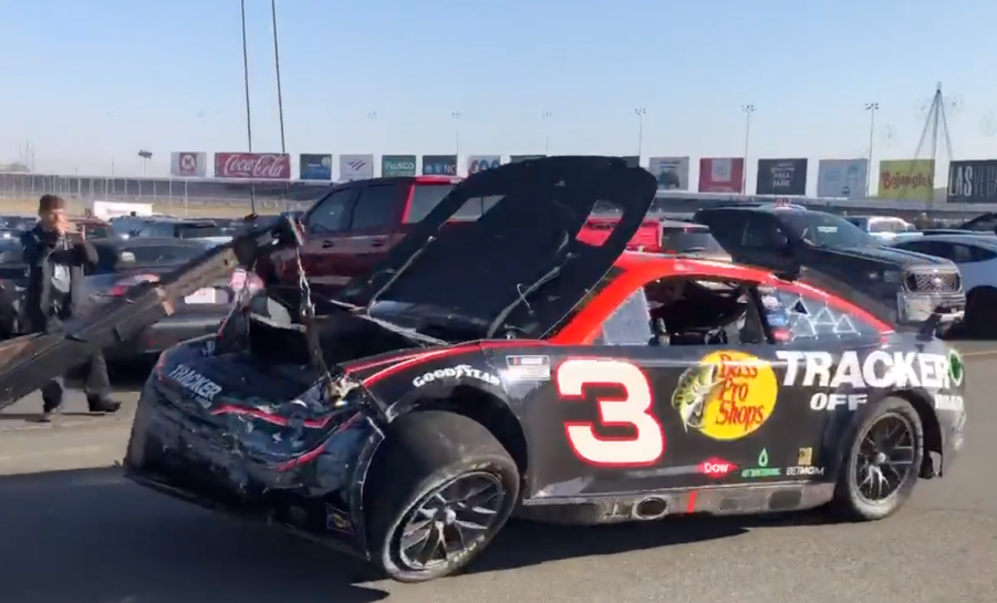 Dillon's #3 NASCAR Next Gen car after a crash