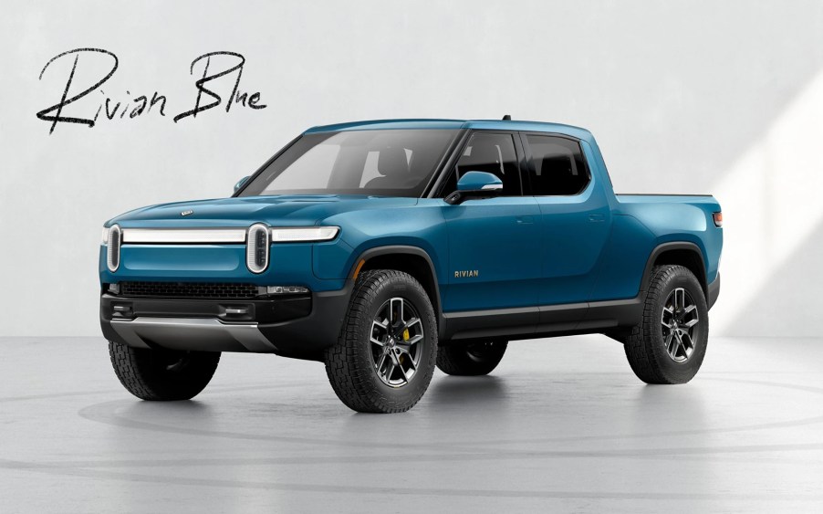 Rivian Blue Rivian R1T exterior paint color option