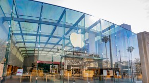 The front of the Apple Store in Santa Monica, CA. Recently it was revealed that Apple hired a former Tesla Autopilot software director. Is the Apple Car coming?