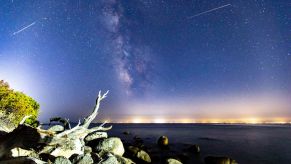 View of the Milky Way, highlighting danger that alien species could hitch ride on spaceships and contaminate Earth