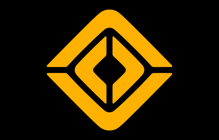 Rivian compass logo with four arrows