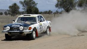 Mercedes-Benz 450SL racing in Kenya