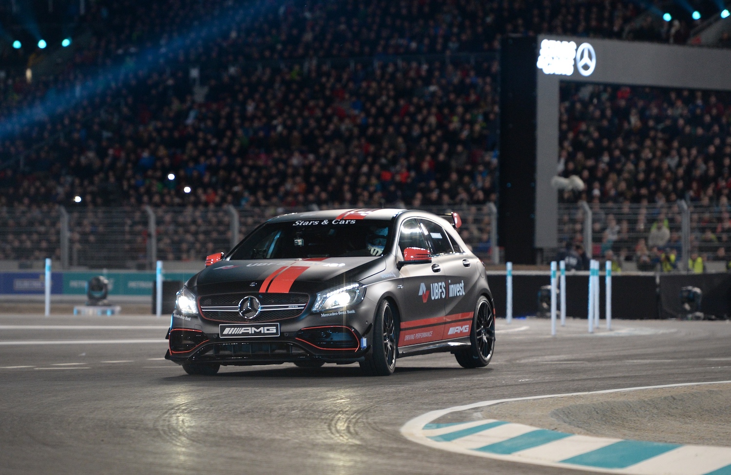 Mika Hakkinen drives a Mercedes-AMG A 45 4MATIC in Stuttgart