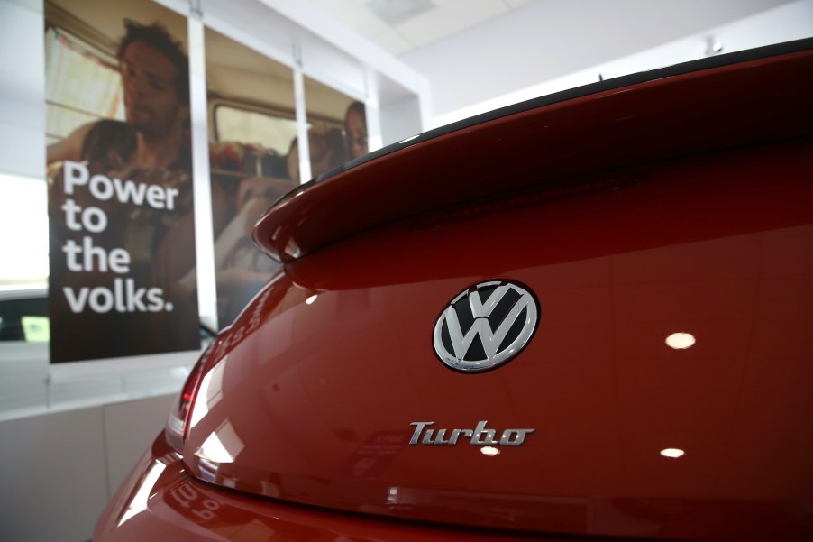 close up shot of volkswagen beetle rear