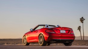 Publicity photo of the future collectible car, the Mercedes SLC | Mercedes-Benz