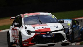 Toyota Corolla racing at a British Touring Car Championship race in England