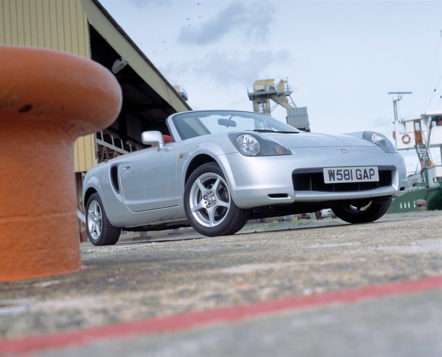 2000 Toyota MR2 parked at the docks