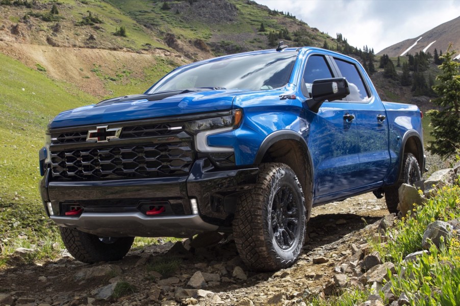 The 2022 Chevy Silverado ZR2 on gravel