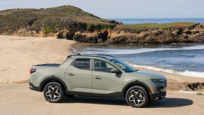 2022 Hyundai Santa Cruz by the beach