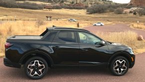 2022 Hyundai Santa Cruz side shot in a parking lot