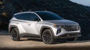 The 2022 Hyundai Tucson XRT parked in dirt