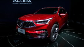 The Acura RDX is on display.