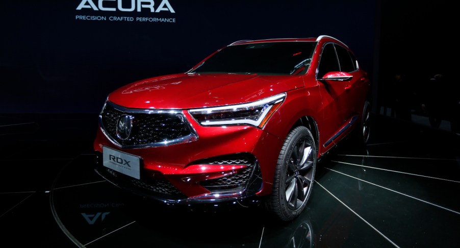 The Acura RDX is on display.