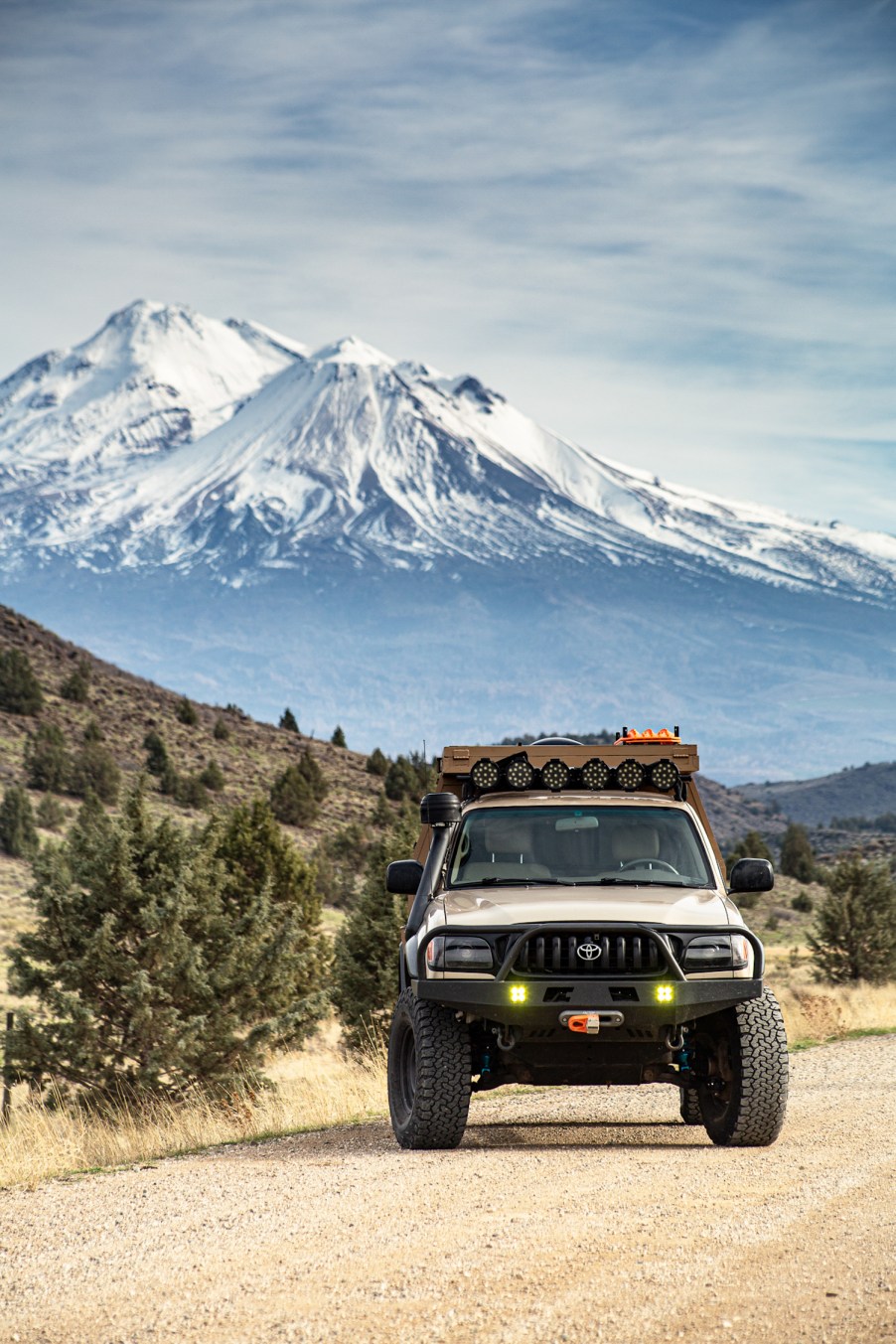 2001 Toyota Tacoma DIY Camper in the mountains