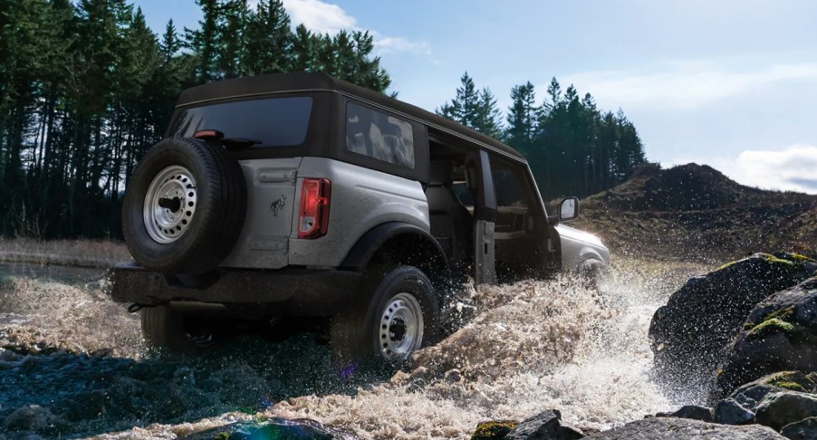 A taupe-colored 2022 Ford Bronco