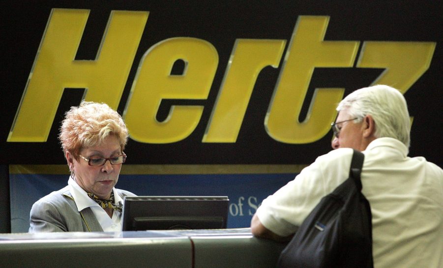 Hertz rental car counter