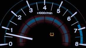 Tire Pressure Light on speedometer shows low tire pressure warning