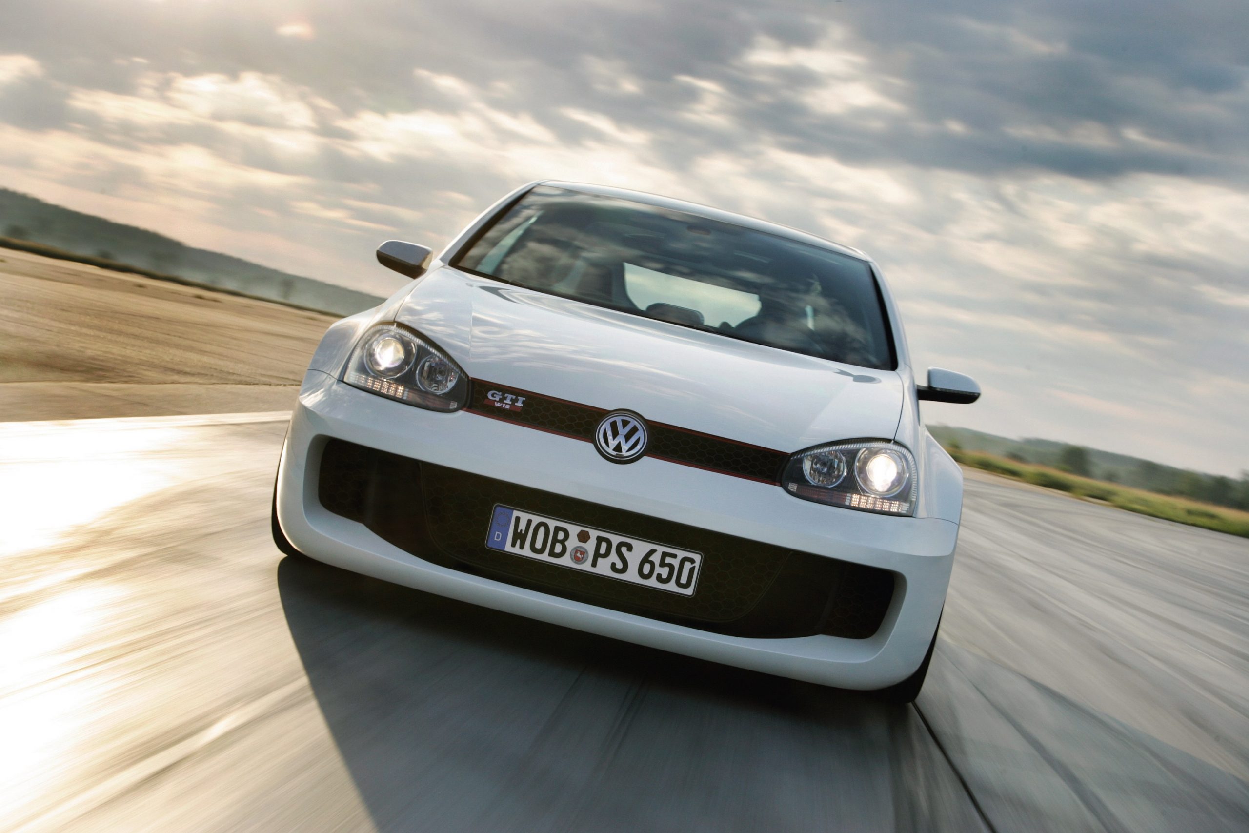 A front shot of the GTI W12 concept in white