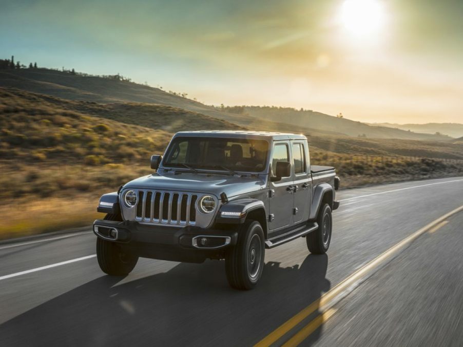 2022 Jeep Gladiator driving on the road