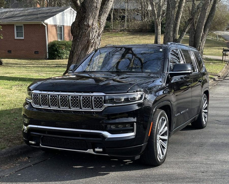 The 2022 Jeep Grand Wagoneer parked on a street