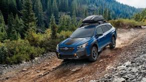 The 2022 Subaru Forester Wilderness on a dirt road