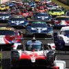 Le Mans cars line up for testing on June 3, 2018, in Le Mans, France