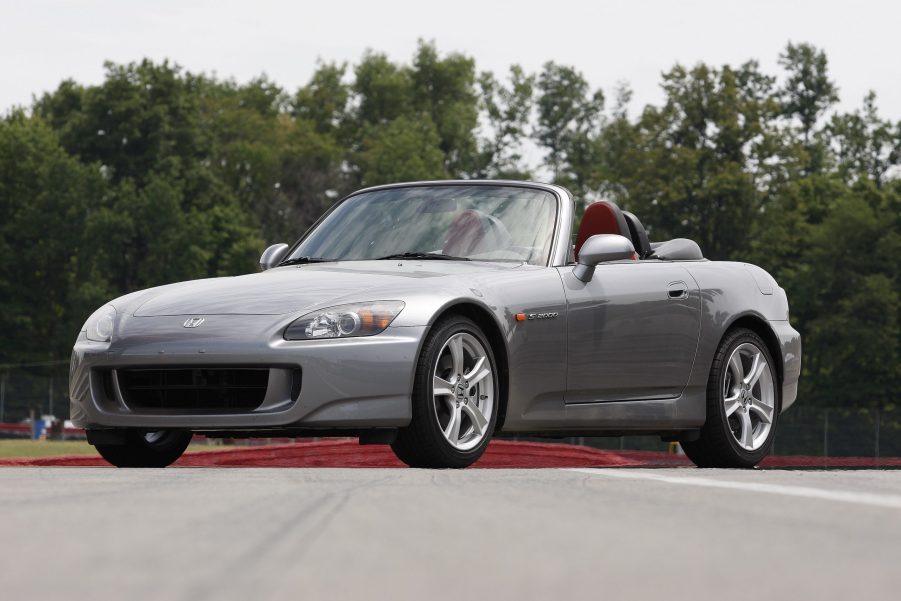 A gray 2009 Honda S2000 on a racetrack