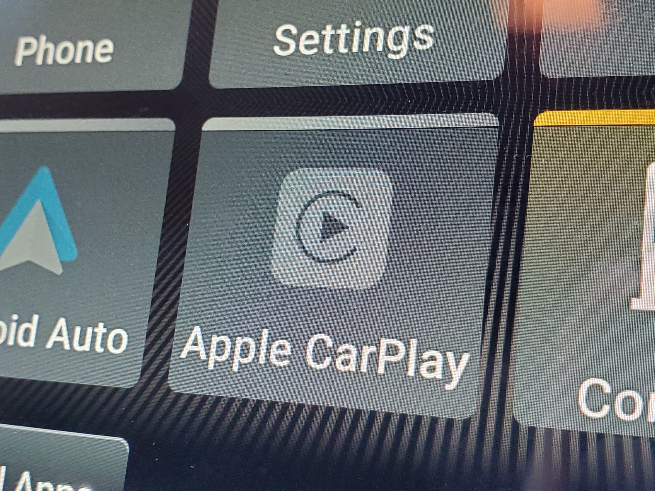 A display showing one of the best car trends in recent memory: Apple Carplay and Android Auto