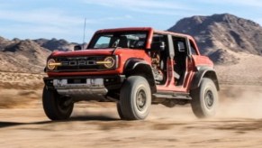 2022 Ford Bronco Raptor in the sand