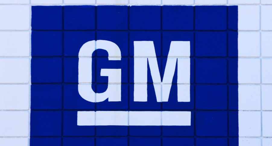 A blue General Motors logo.