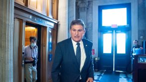 Sen. Joe Manchin of West Virginia at Capitol Hill in Washington, DC