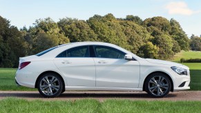 White cars, like this 2013 Mercedes-Benz CLA 180 Sport, are popular