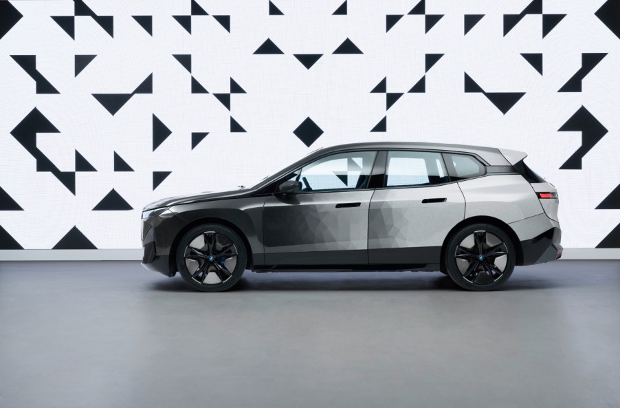 The color-changing BMW iX M60 electric SUV premiered at CES