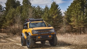 The 2021 Ford Bronco in the dirt