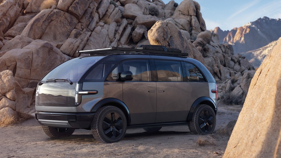 Canoo EV Van off-roading