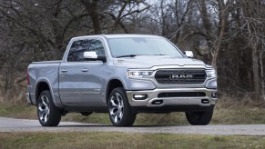 The 2022 Ram 1500 like the one pictured here and 2022 Nissan Titan are both full-size trucks